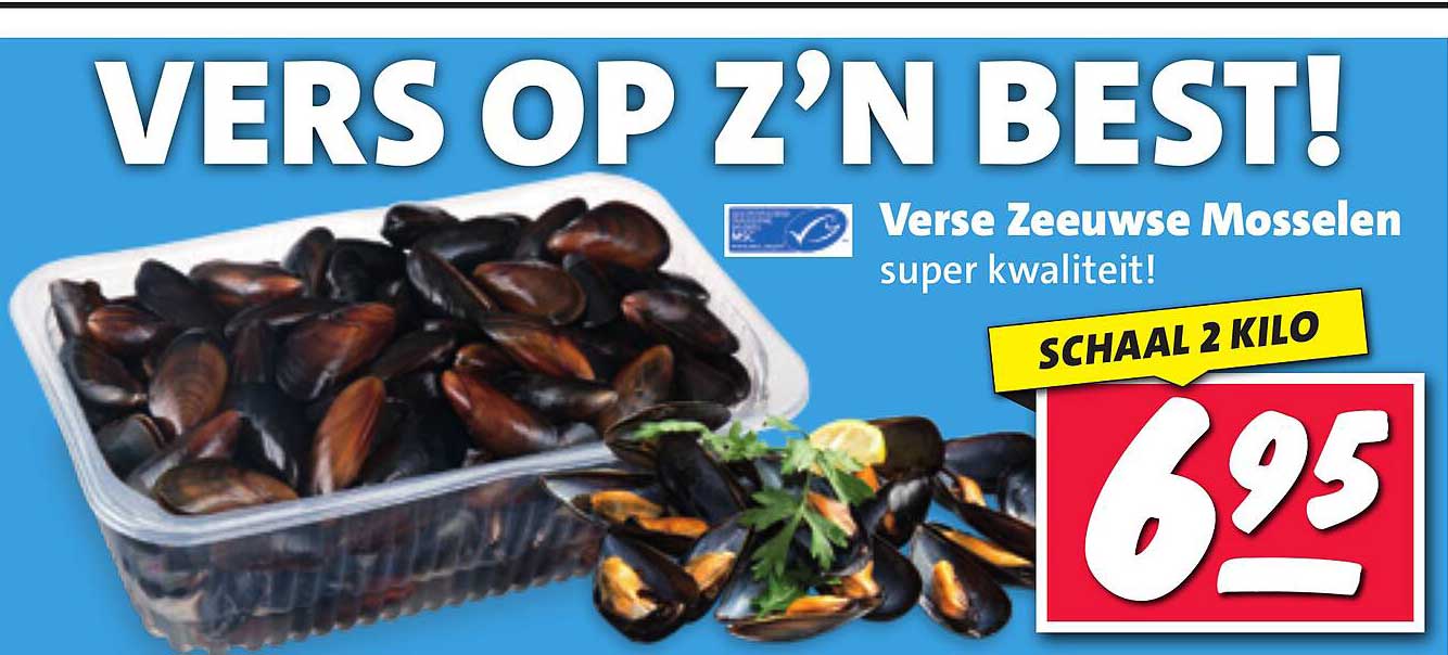 Verse Zeeuwse Mosselen super kwaliteit!