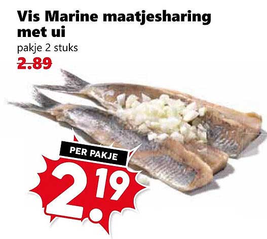 Vis Marine maatjesharing met ui