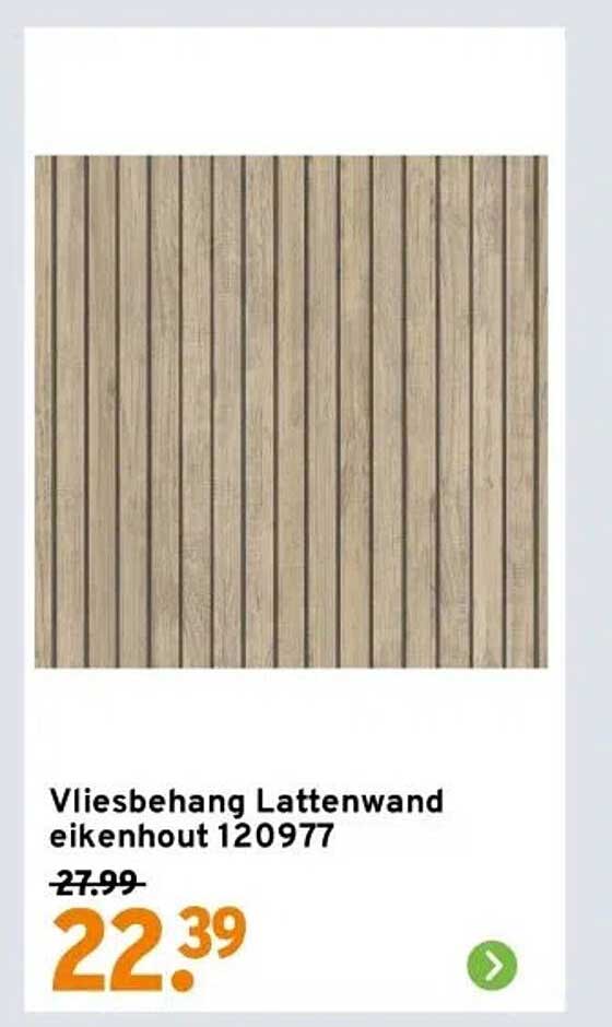Vliesbehang Lattenwand eikenhout 120977
