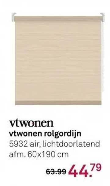 vtwonen rolgordijn 5932 air, lichtdoorlatend afm. 60x190 cm