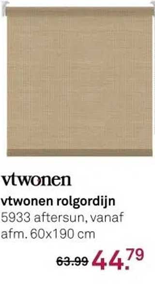 vtwonen rolgordijn 5933 aftersun, vanaf afm. 60x190 cm