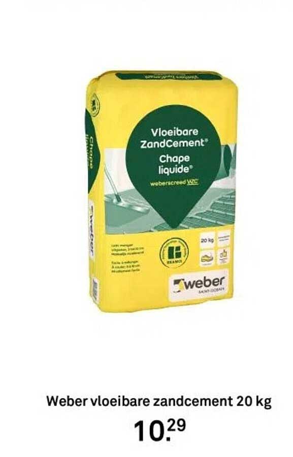 Weber vloeibare zandcement 20 kg