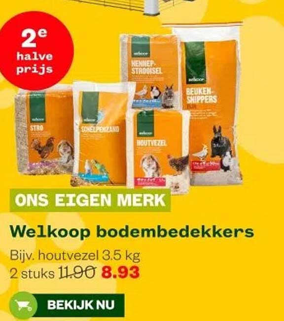 Welkoop bodembedekkers - Houtvezel 3.5 kg, 2 stuks