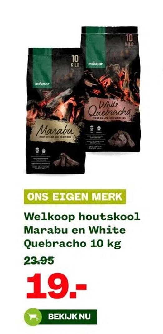 Welkoop houtskool Marabu en White Quebracho 10 kg