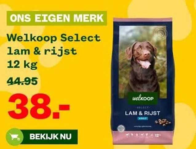 Welkoop Select lam & rijst 12 kg