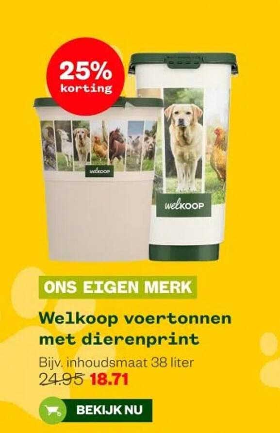 Welkoop voertonnen met dierenprint