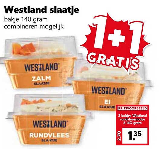 Westland slaatje 140 gram