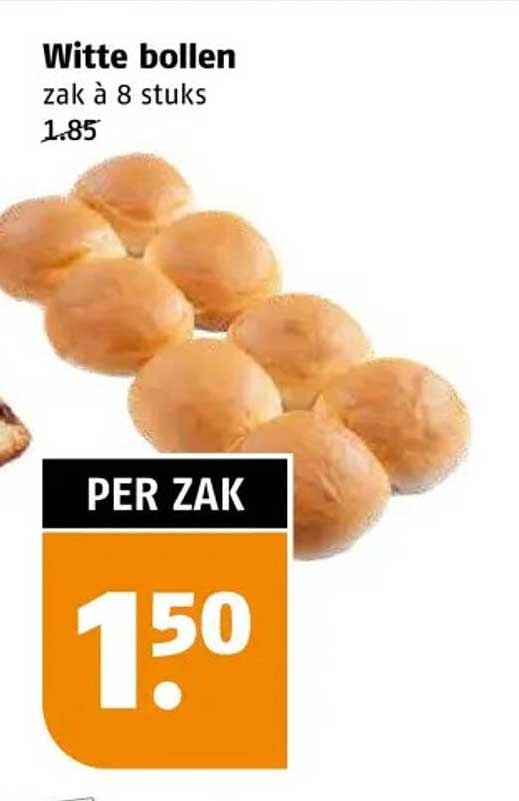 Witte bollen zak à 8 stuks
