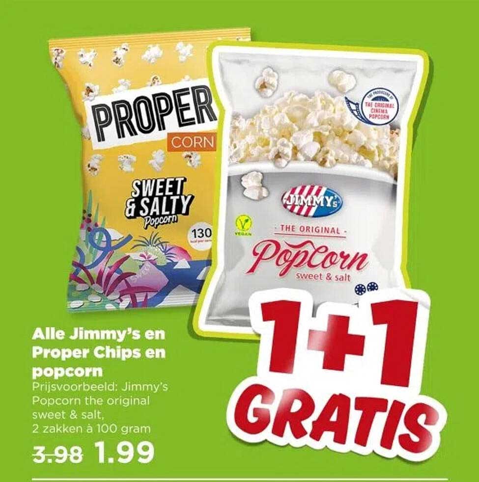 Alle Jimmy’s en Proper Chips en popcorn