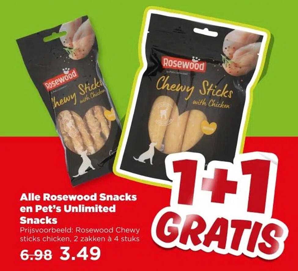 Alle Rosewood Snacks en Pet's Unlimited Snacks