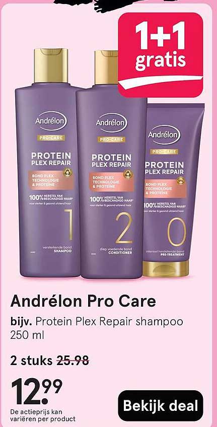 Andrélon Pro Care bijv. Protein Plex Repair shampoo 250 ml