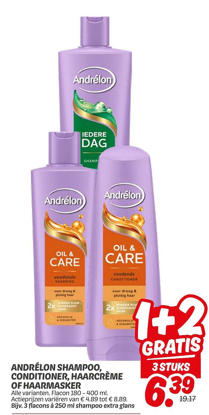 ANDRÉLON SHAMPOO, CONDITIONER, HAARCRÈME OF HAARMASKER