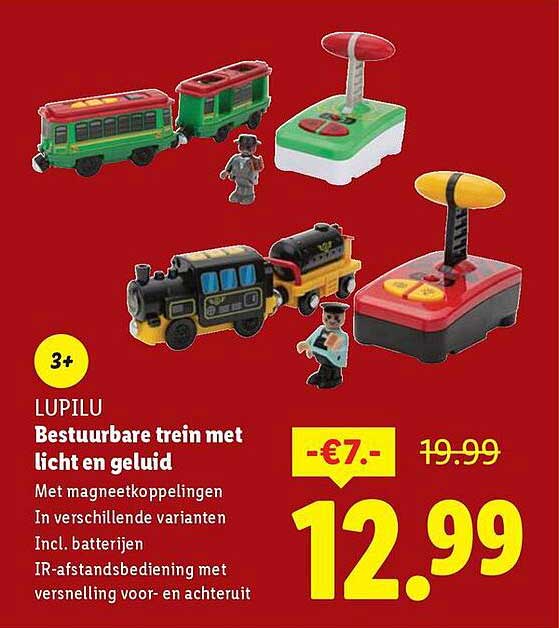 Bestuurbare trein met licht en geluid