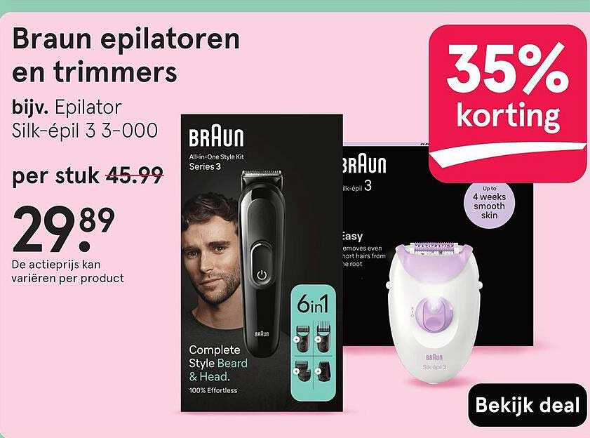Braun epilatoren en trimmers