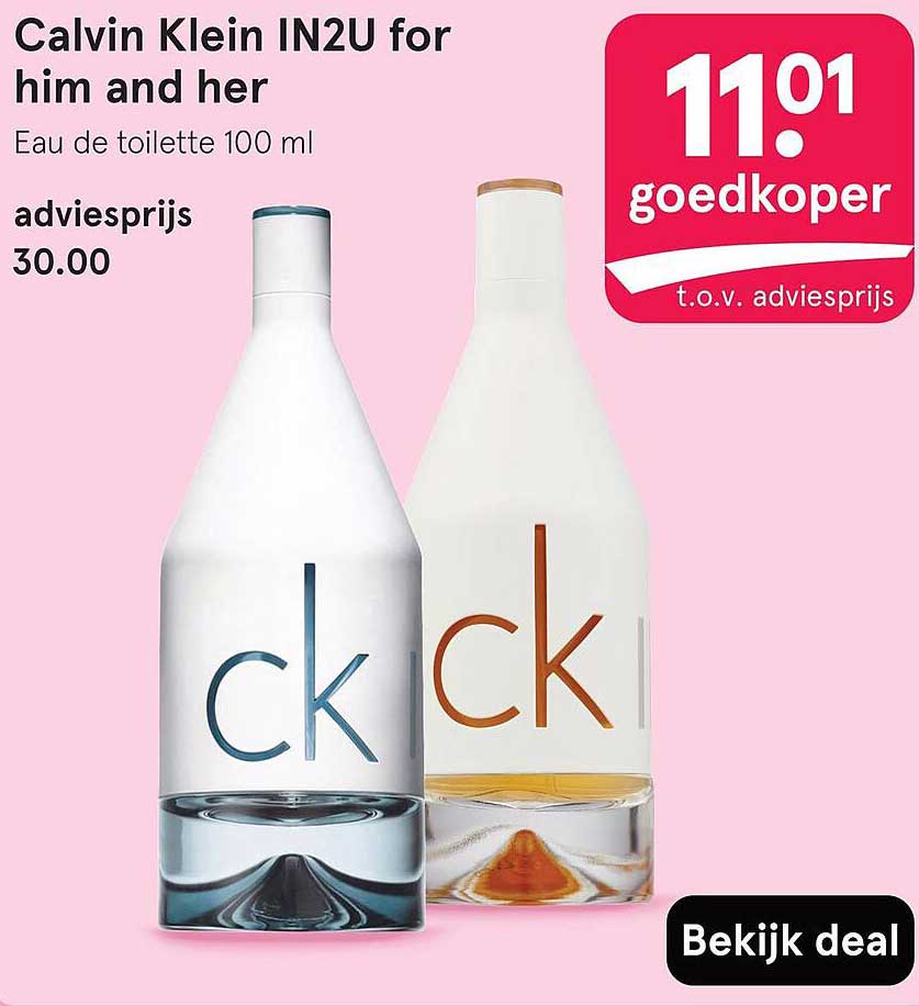 Calvin Klein IN2U for him and her Eau de toilette 100 ml