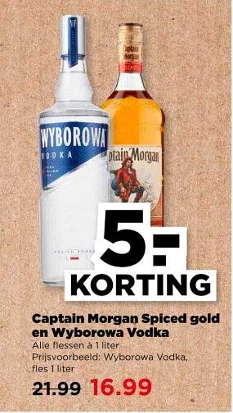 Captain Morgan Spiced gold en Wyborowa Vodka