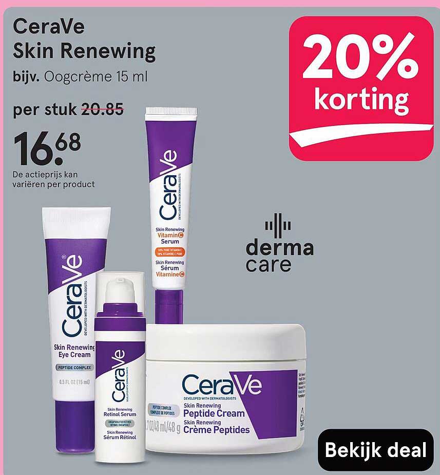 CeraVe Skin Renewing bijv. Oogcrème 15 ml