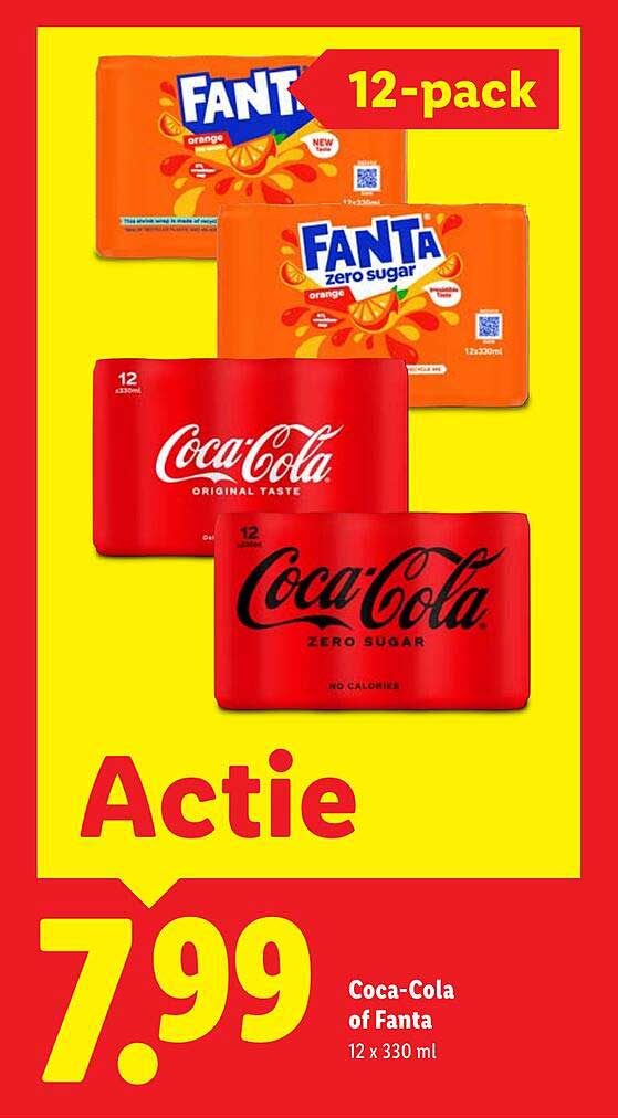 Coca-Cola of Fanta
12 x 330 ml