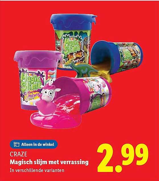 CRAZE Magisch slijm met verrassing