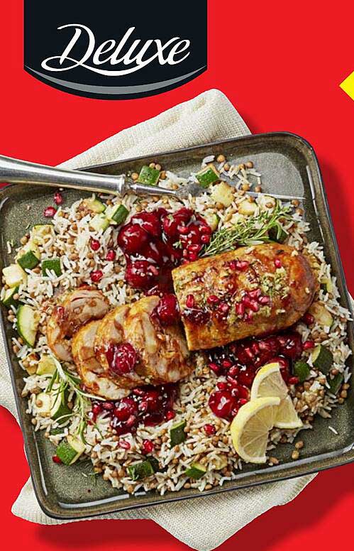 Deluxe Gevulde Kipfilet met een Cranberry Saus