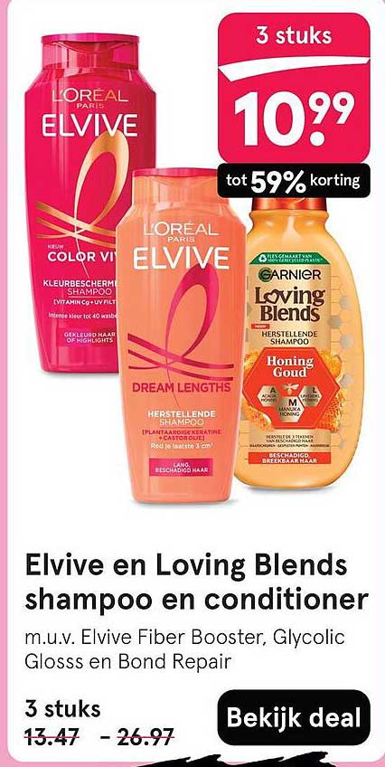 Elvive en Loving Blends shampoo en conditioner