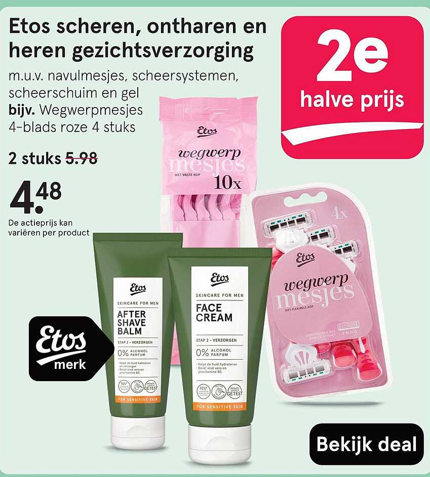 Etos scheren, ontharen en heren gezichtsverzorging