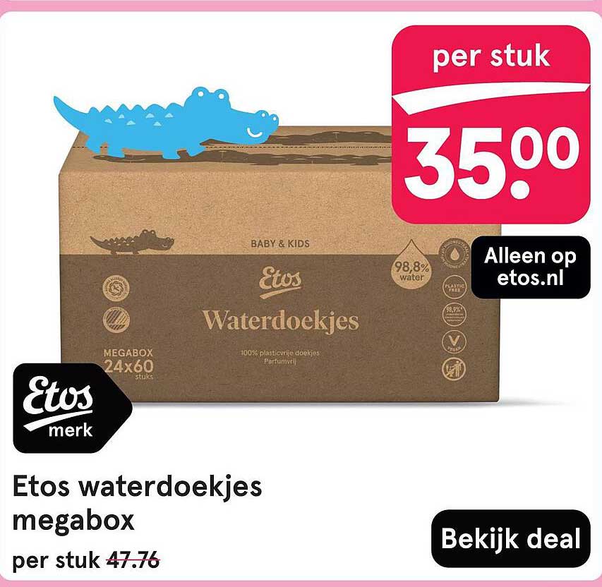Etos waterdoekjes megabox