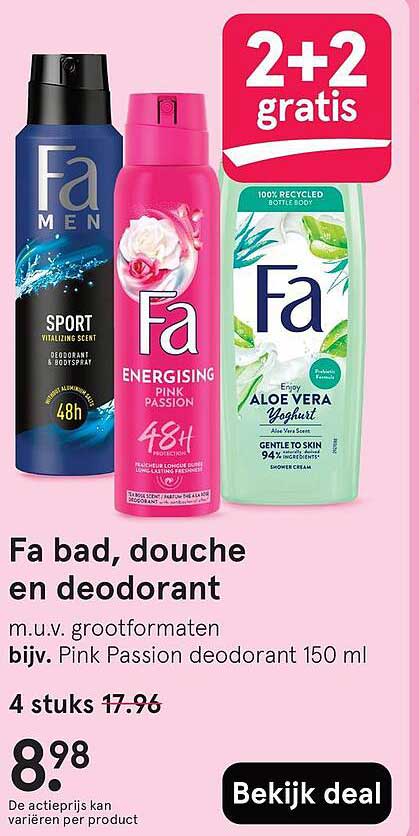 Fa bad, douche en deodorant