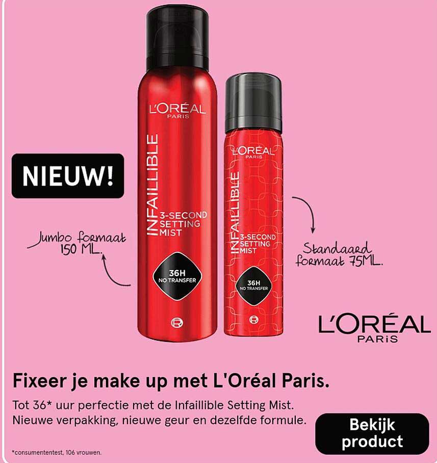 Fixeer je make up met L'Oréal Paris