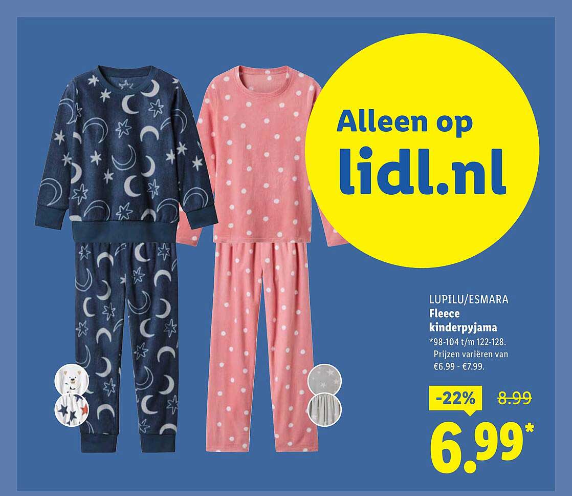 Fleece kinderpajama