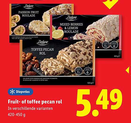 Fruit- of toffee pecan rol