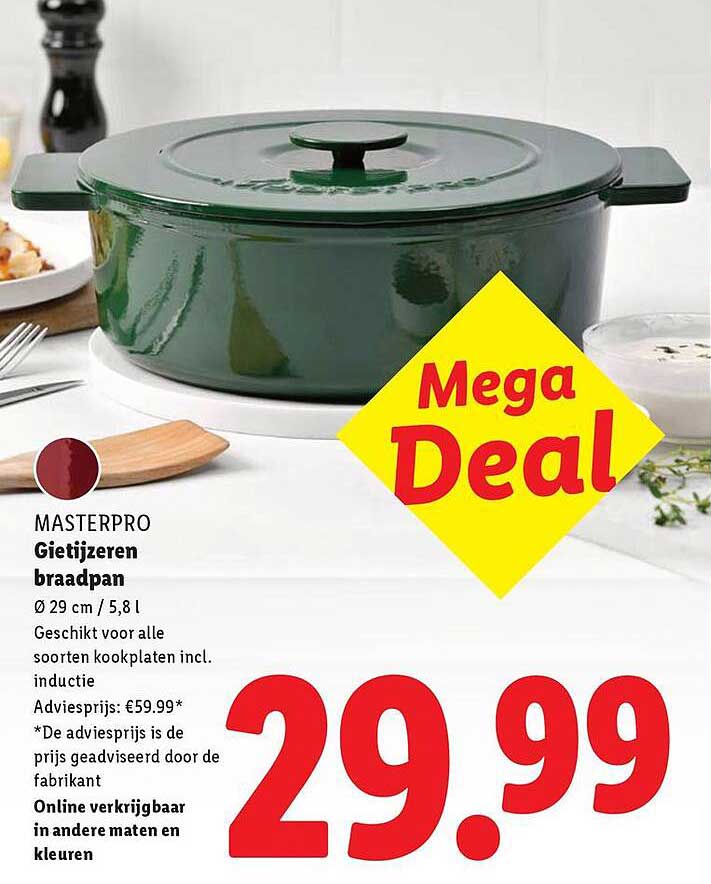 Gietijzeren braadpan Ø 29 cm / 5,8 l