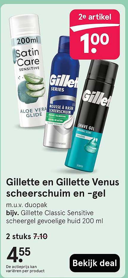 Gillette en Gillette Venus scheerschuim en -gel
