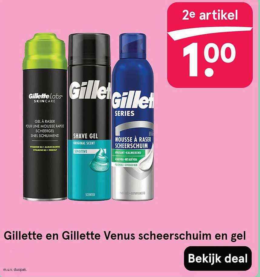 Gillette en Gillette Venus scheerschuim en gel
