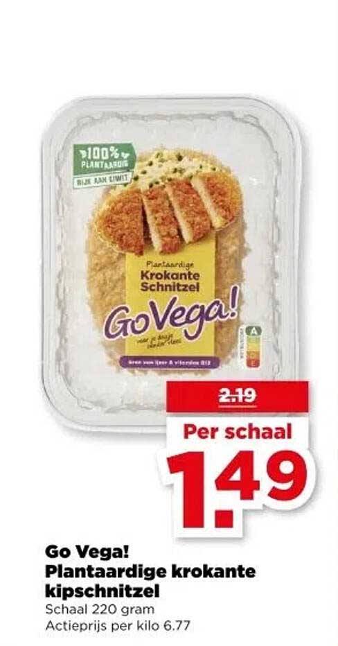 Go Vega! Plantaardige krokante kipschnitzel