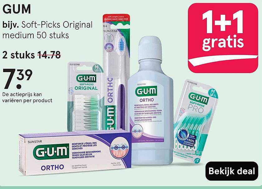 GUM bijv. Soft-Picks Original medium 50 stuks