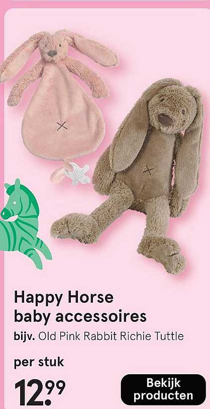 Happy Horse baby accessoires bijv. Old Pink Rabbit Richie Tuttle