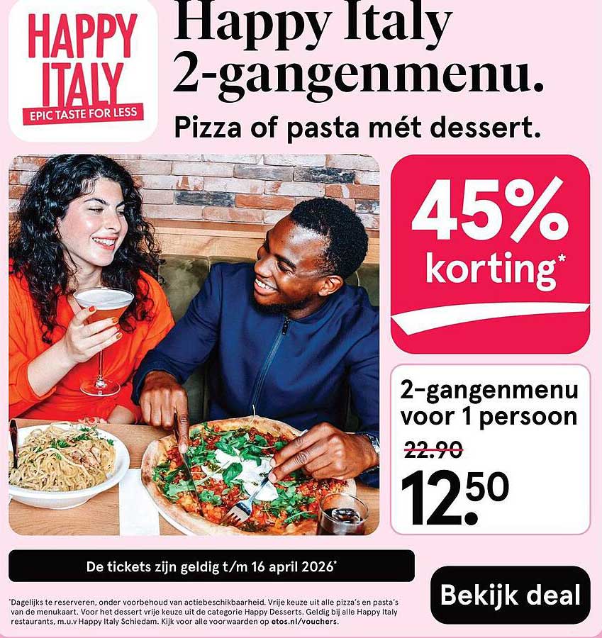 Happy Italy 2-gangenmenu.