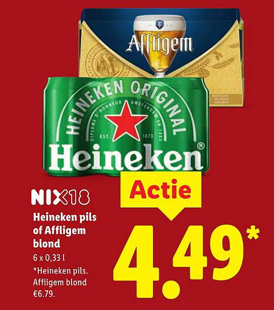 Heineken pils of Affligem blond