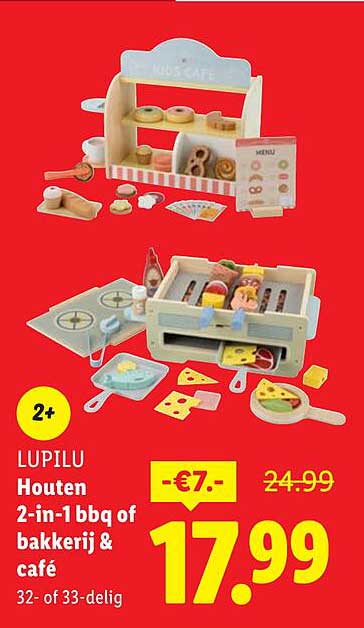 Houten 2-in-1 bbq of bakkerij & café