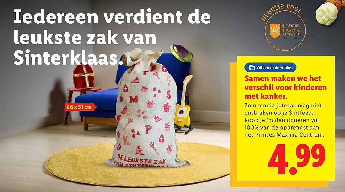 Iedereen verdient de leukste zak van Sinterklaas.