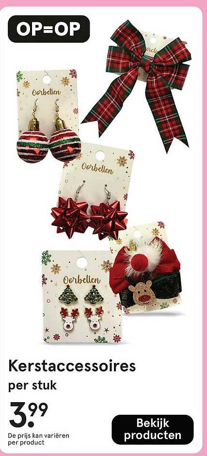 Kerstaccessoires per stuk
