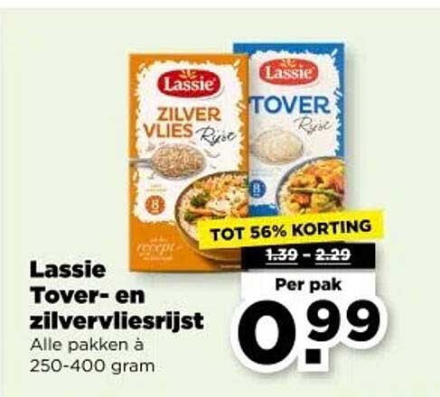 Lassie Tover- en zilvervliesrijst