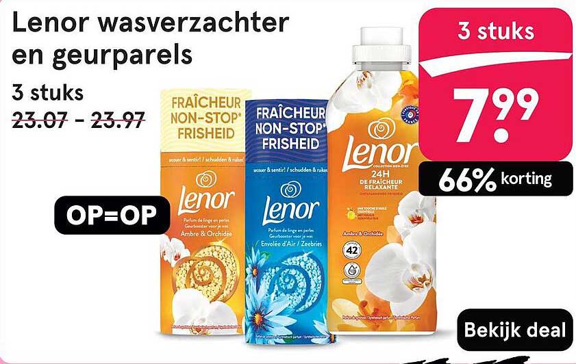 Lenor wasverzachter en geureparels