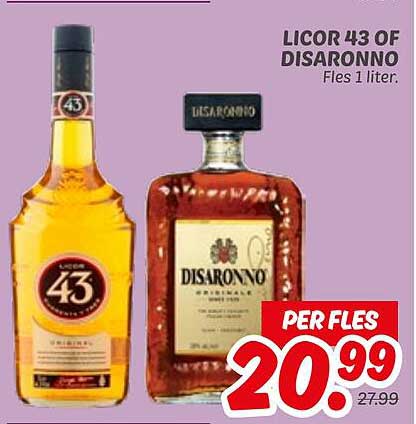 LICOR 43 OF DISARONNO Fles 1 liter