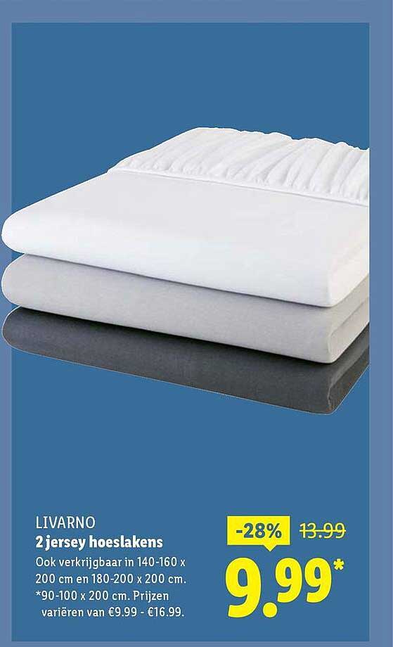 LIVARNO 2 jersey hoeslakens