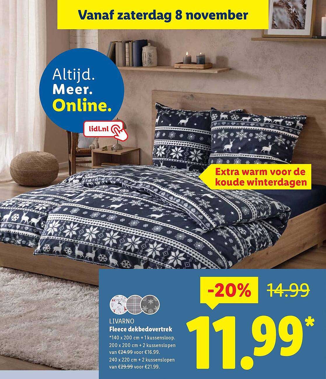 LIVARNO Fleece dekbedovertrek