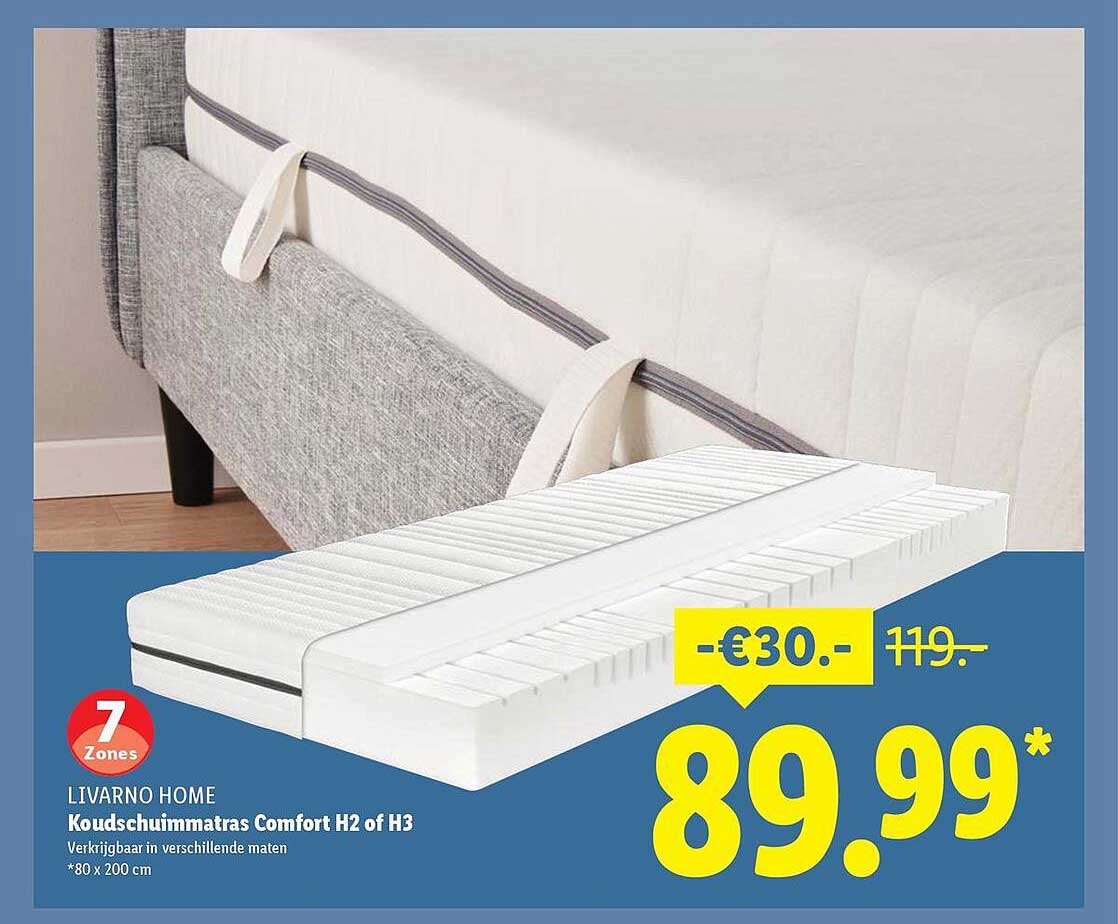 LIVARNO HOME Koudschuimmatras Comfort H2 of H3