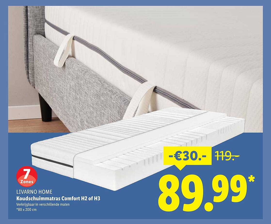 LIVARNO HOME Koudschuimmatras Comfort H2 of H3