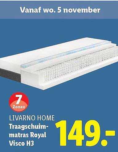 LIVARNO HOME Traagschuimmatras Royal Visco H3